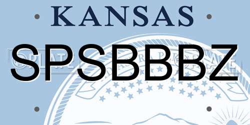 SPSBBBZ Kansas License Plate