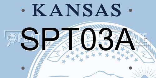 SPT03A Kansas License Plate
