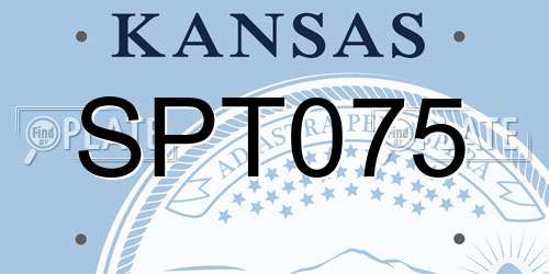 SPT075 Kansas License Plate