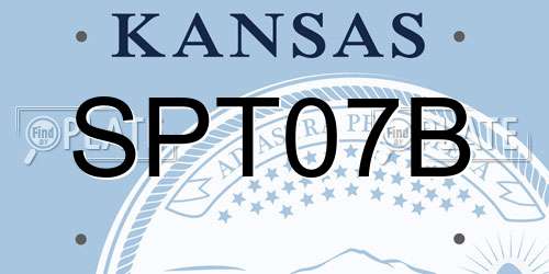 SPT07B Kansas License Plate