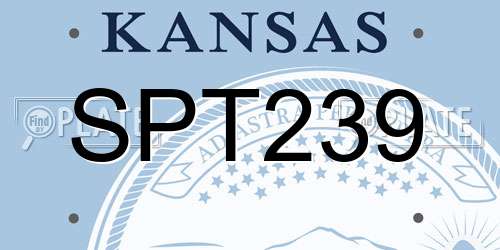 SPT239 Kansas License Plate