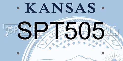 SPT505 Kansas License Plate