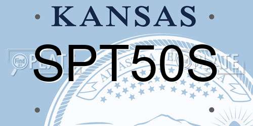 SPT50S Kansas License Plate