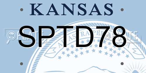 SPTD78 Kansas License Plate