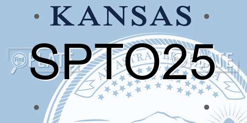 SPTO25 Kansas License Plate