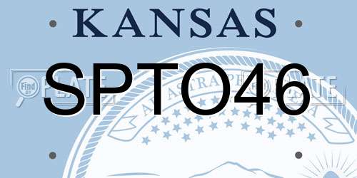 SPTO46 Kansas License Plate