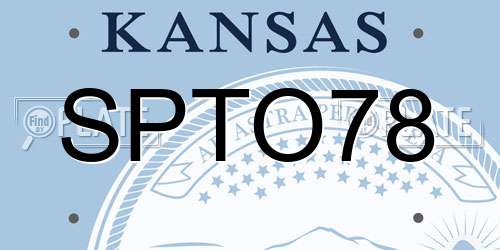 SPTO78 Kansas License Plate