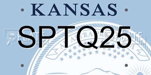 SPTQ25 Kansas License Plate