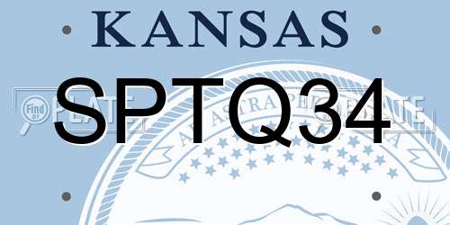 SPTQ34 Kansas License Plate