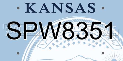 SPW8351 Kansas License Plate