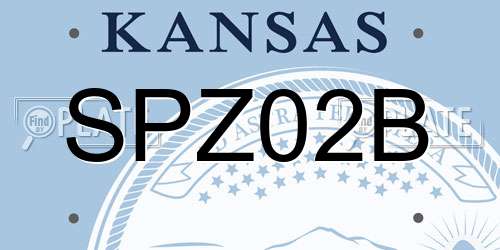 SPZ02B Kansas License Plate