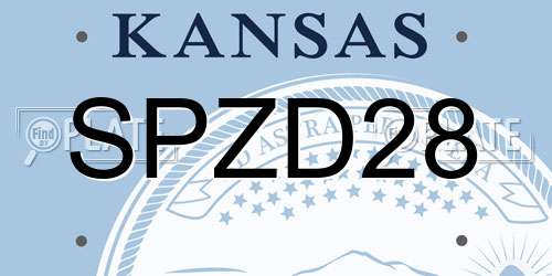 SPZD28 Kansas License Plate