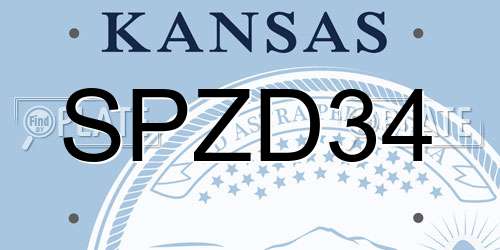 SPZD34 Kansas License Plate