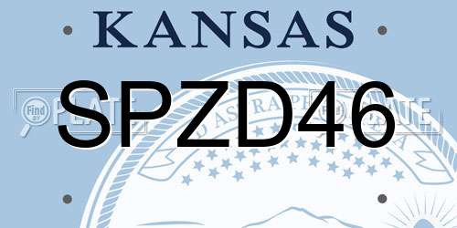 SPZD46 Kansas License Plate
