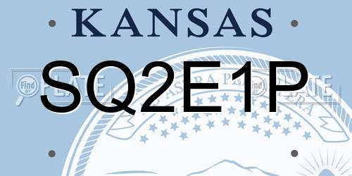 SQ2E1P Kansas License Plate