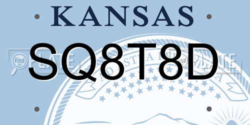 SQ8T8D Kansas License Plate