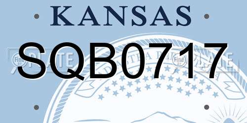 SQB0717 Kansas License Plate