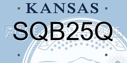 SQB25Q Kansas License Plate