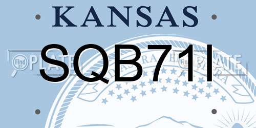 SQB71I Kansas License Plate