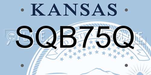 SQB75Q Kansas License Plate