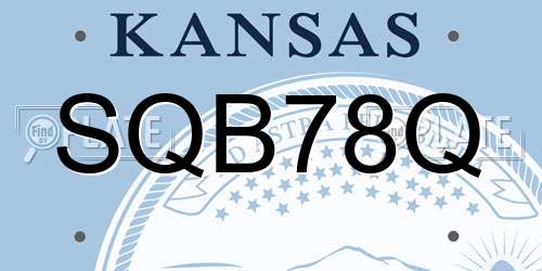 SQB78Q Kansas License Plate