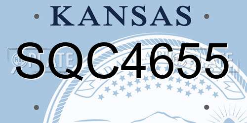 SQC4655 Kansas License Plate