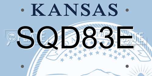 SQD83E Kansas License Plate
