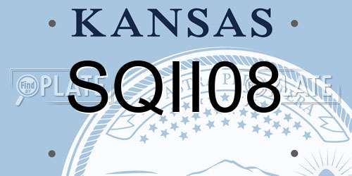 SQII08 Kansas License Plate