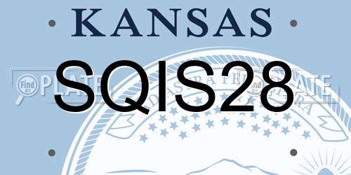 SQIS28 Kansas License Plate