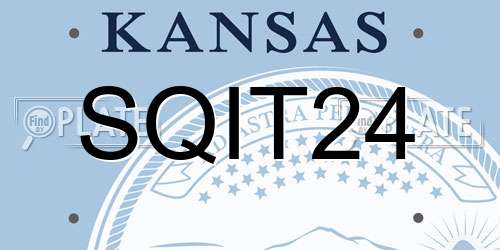 SQIT24 Kansas License Plate