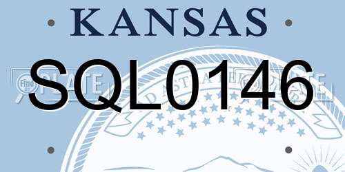 SQL0146 Kansas License Plate
