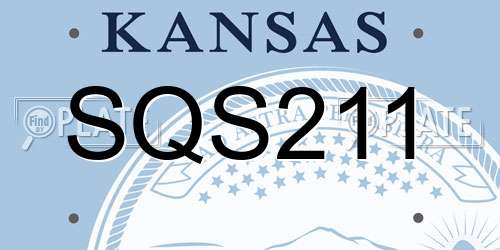 SQS211 Kansas License Plate