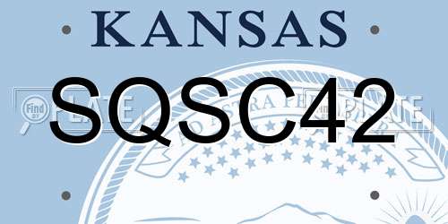 SQSC42 Kansas License Plate
