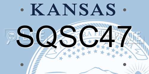 SQSC47 Kansas License Plate