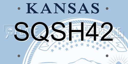 SQSH42 Kansas License Plate