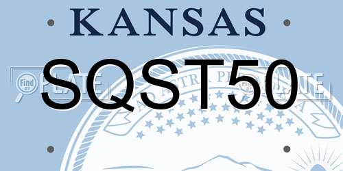 SQST50 Kansas License Plate