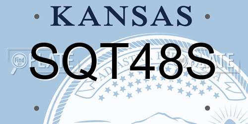 SQT48S Kansas License Plate