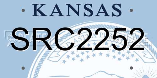 SRC2252 Kansas License Plate