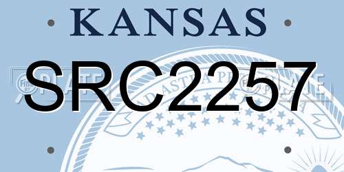 SRC2257 Kansas License Plate