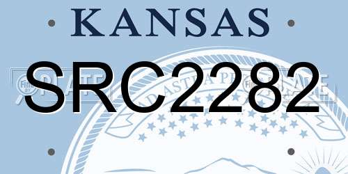 SRC2282 Kansas License Plate