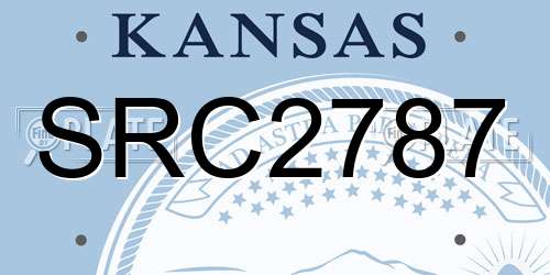SRC2787 Kansas License Plate
