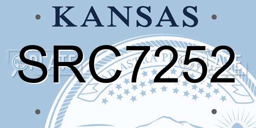 SRC7252 Kansas License Plate