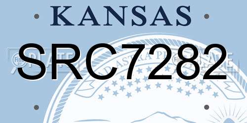 SRC7282 Kansas License Plate