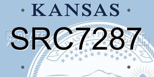 SRC7287 Kansas License Plate