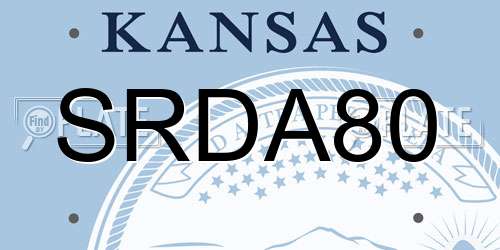 SRDA80 Kansas License Plate