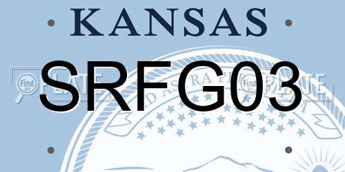 SRFG03 Kansas License Plate