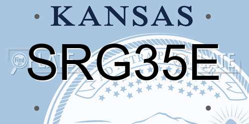 SRG35E Kansas License Plate