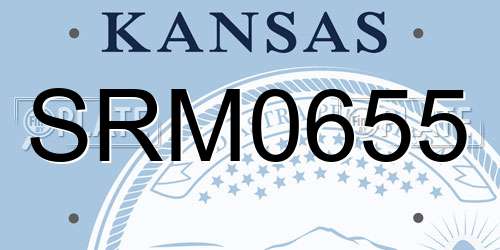 SRM0655 Kansas License Plate