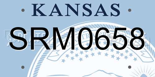 SRM0658 Kansas License Plate