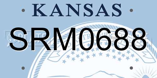SRM0688 Kansas License Plate